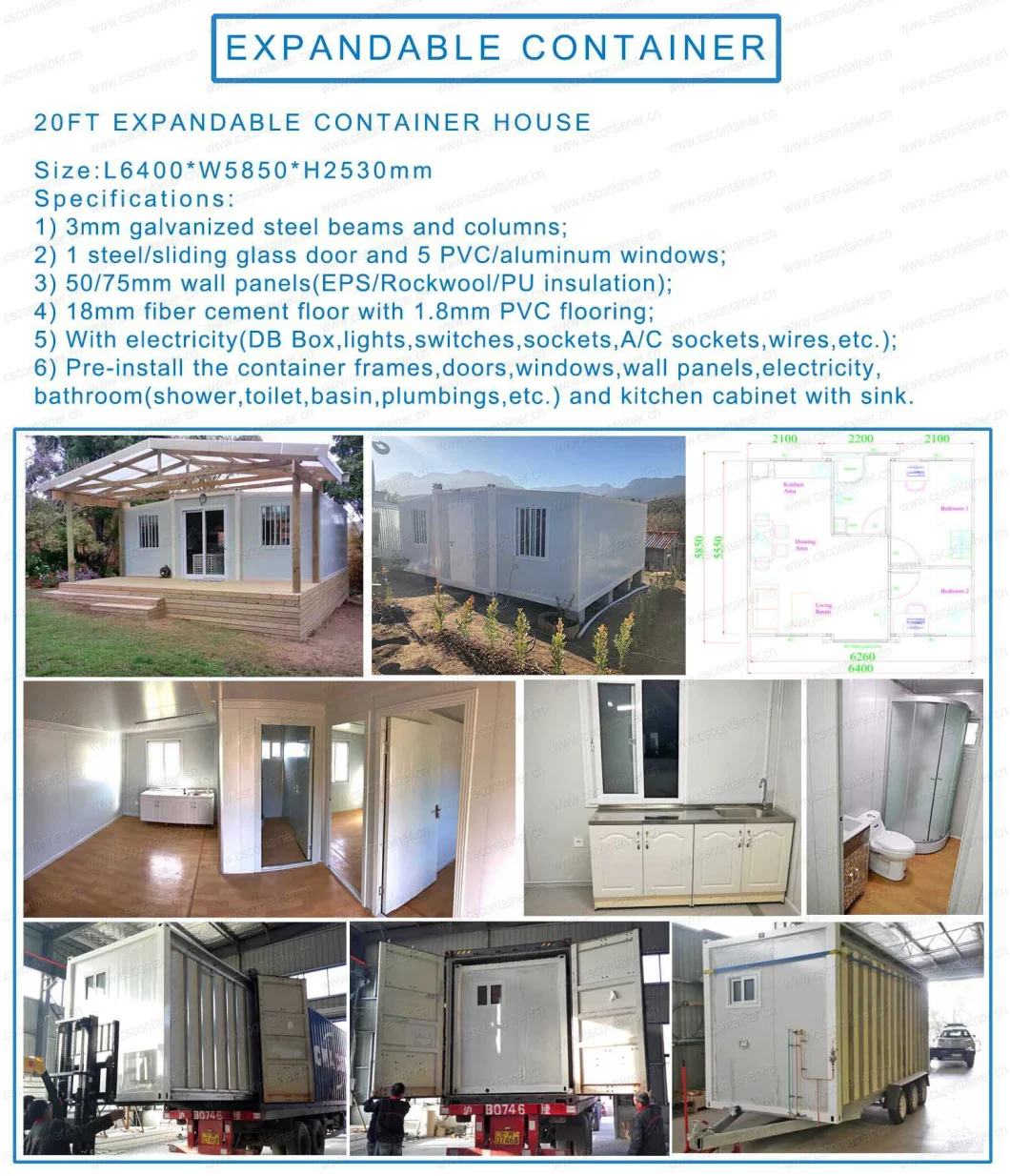 20FT Expandable Container House and Flat Pack Container House