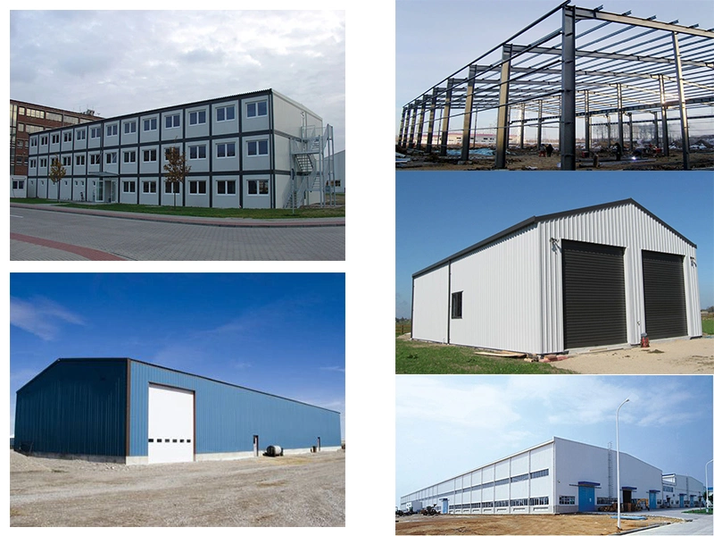 Construction Pre-Engineered Prefabricated Customized Steel Structure Building Workshop with Parapet Wall