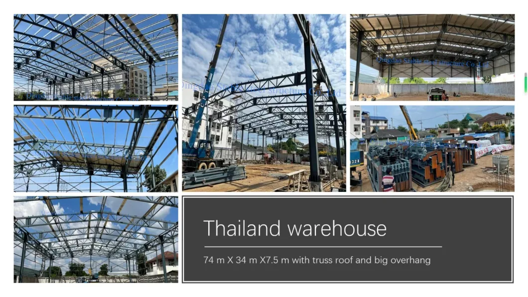Prefabricated Building Construction Warehouse Workshop Plant Hangar Hall Light Steel Structure