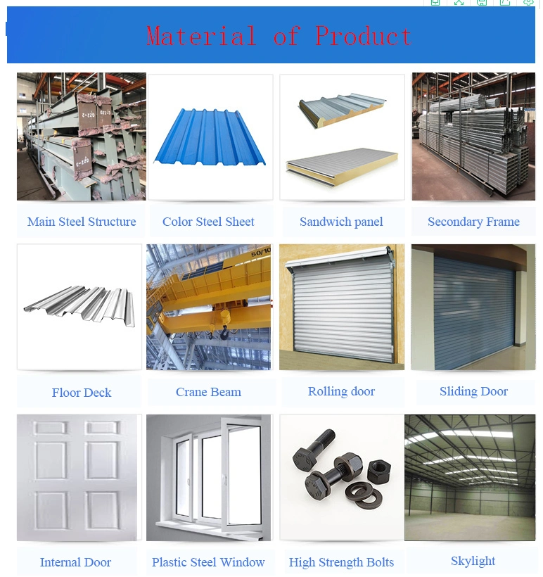 Prefab Factory Building Steel Structure Poultry Warehouse Construction Materials